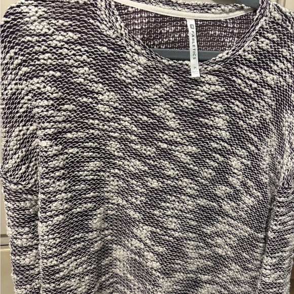 Fabletics Textured Purple and White Sweater - Picture 5 of 5